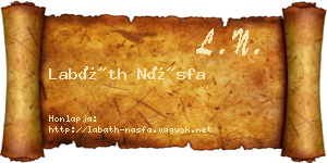 Labáth Násfa névjegykártya